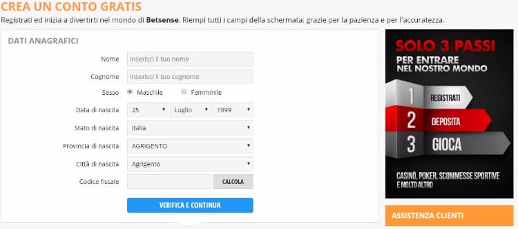 Betsense_Poker_Registrazione