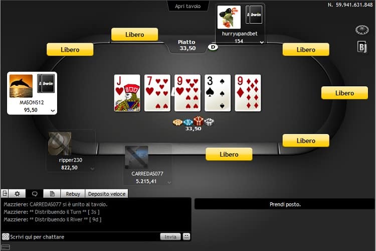 poker online live