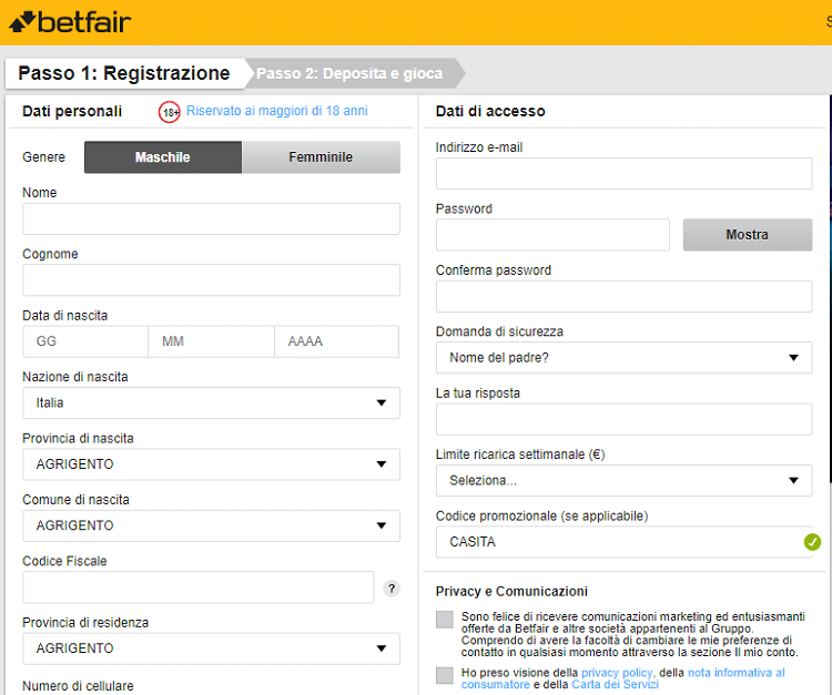 Betfair_Casino_registrazione