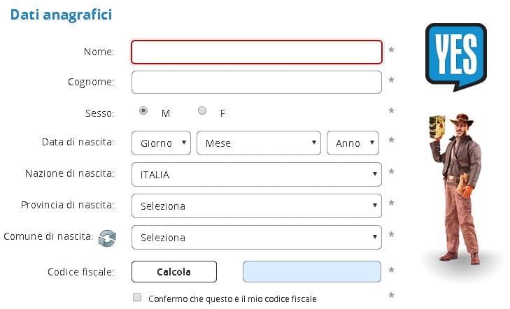 slotyes-registrazione
