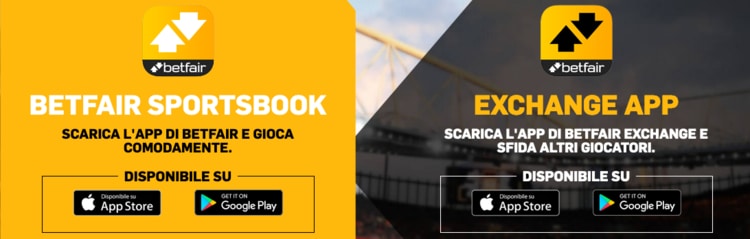 la betfair app per ios e android