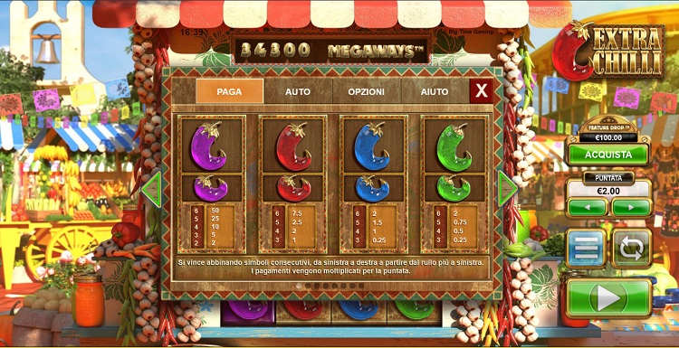 funzioni bonus della slot extra chilli megaways