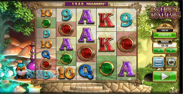 schermata di gioco della slot white rabbit megaways
