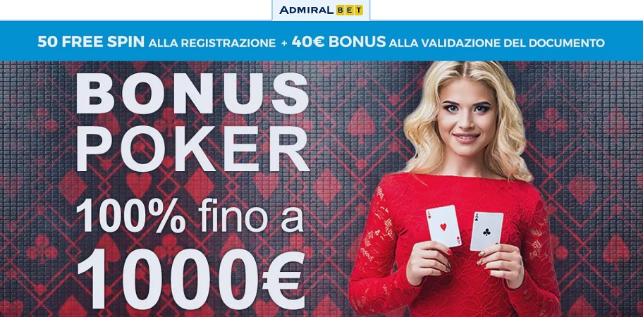 Bonus benvenuto AdmiralBet Poker
