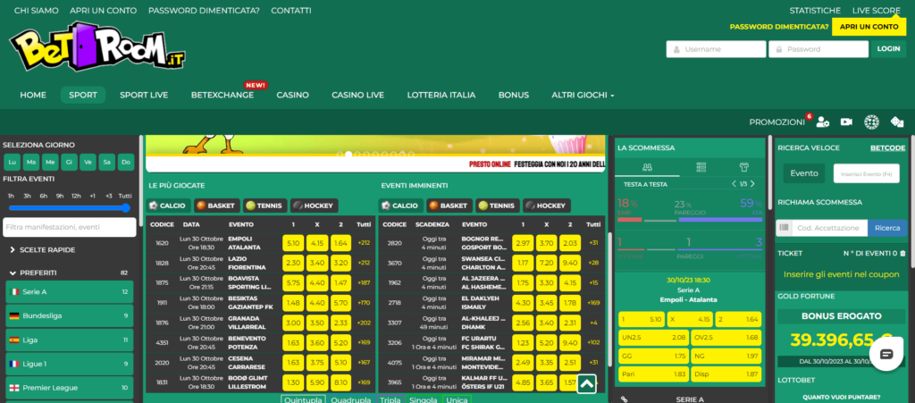 scommesse sportive betroom