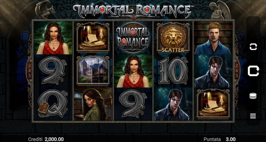 immortal romance schermata di gioco