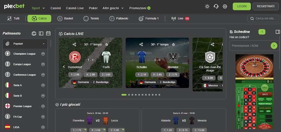 plexbet interfaccia