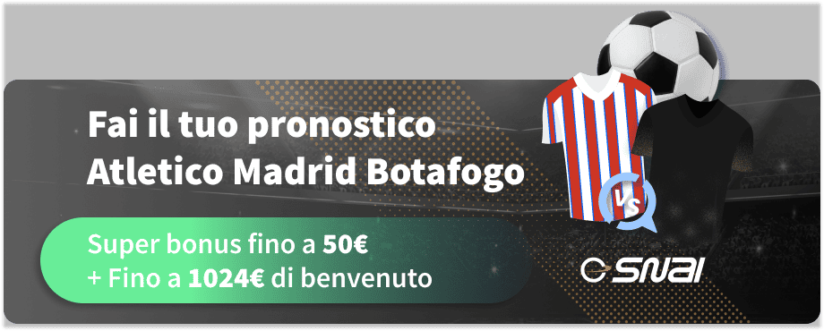 Fai il tuo Pronostico Atletico Madrid Botafogo del 23/06/2025