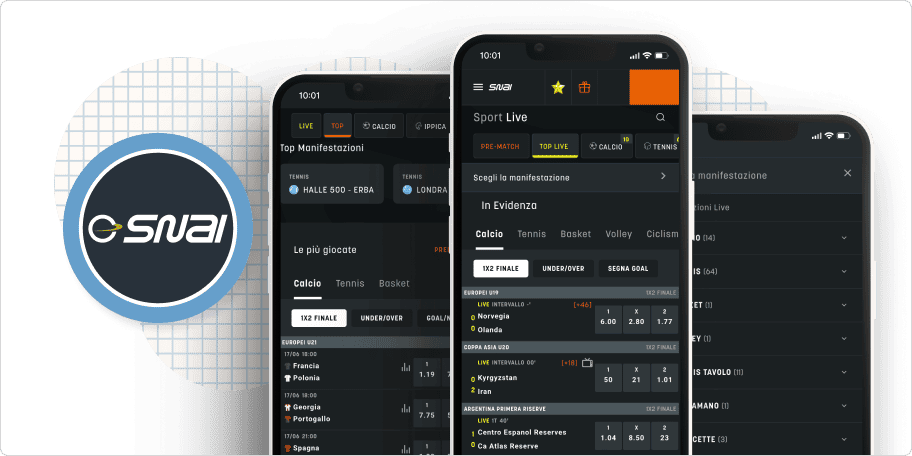 Miglior sito scommesse per palinsesto: SNAI.it