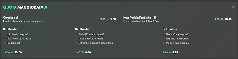 quote maggiorate bet365