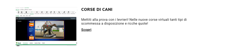 scommesse cani virtuali Sisal