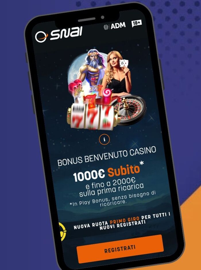 Bonus senza deposito SNAI