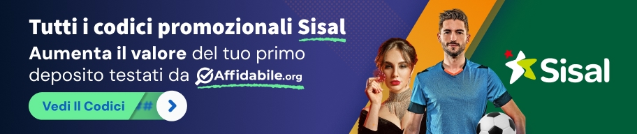 Tutti i codici promozionali Sisal aggiornati per scommesse, casino, poker e lotterie