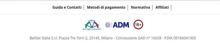 licenza AAMS (ADM) di betfair poker Italia 