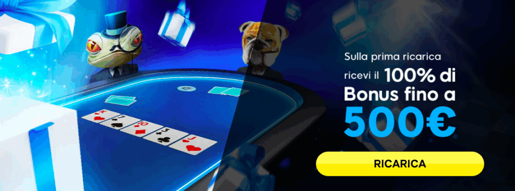 Giocare su 888poker con bonus di benvenuto fino a 500 euro
