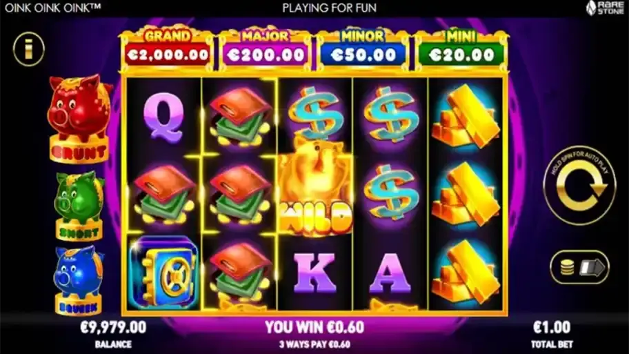 Schermata slot Oink oink oink