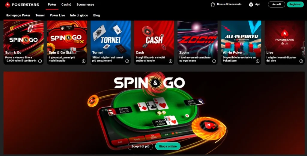 Gioca a poker con Pokerstars