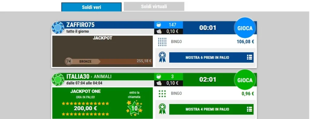 gioca a bingo con admiral bet