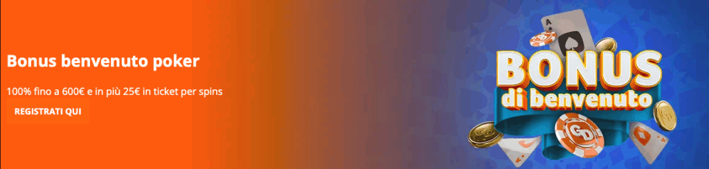 Giocare su Gioco Digitale Poker con bonus di benvenuto
