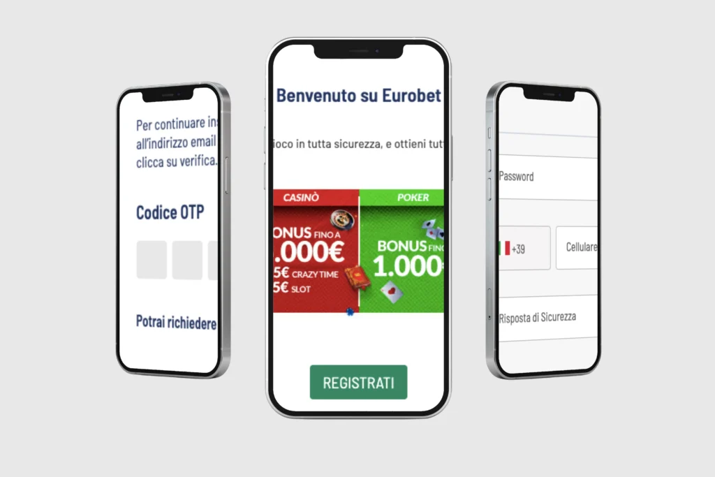 registrazione eurobet con codice otp