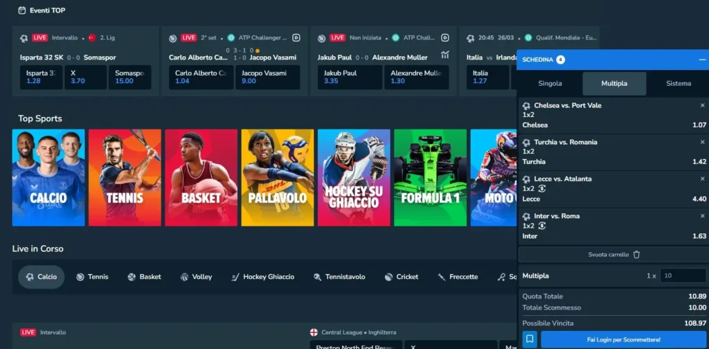 Gioca la schedina con Stake