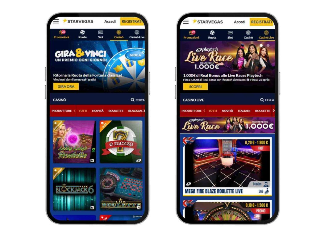 Screenshot starvegas mobile