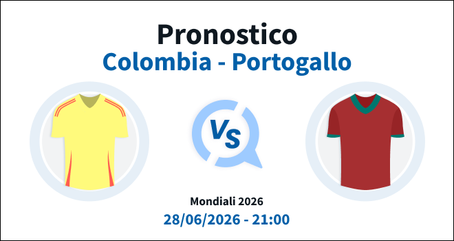 Pronostico Colombia Portogallo