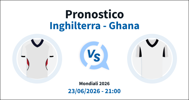 Pronostico Inghilterra Ghana