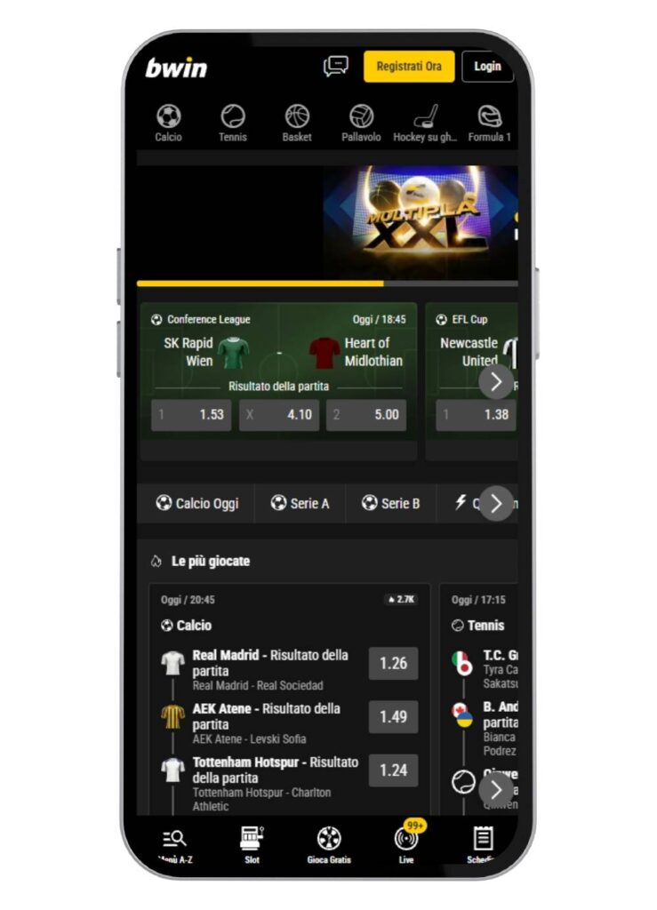 bwin scommesse mobile