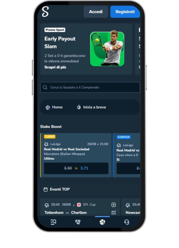 Stake scommesse mobile