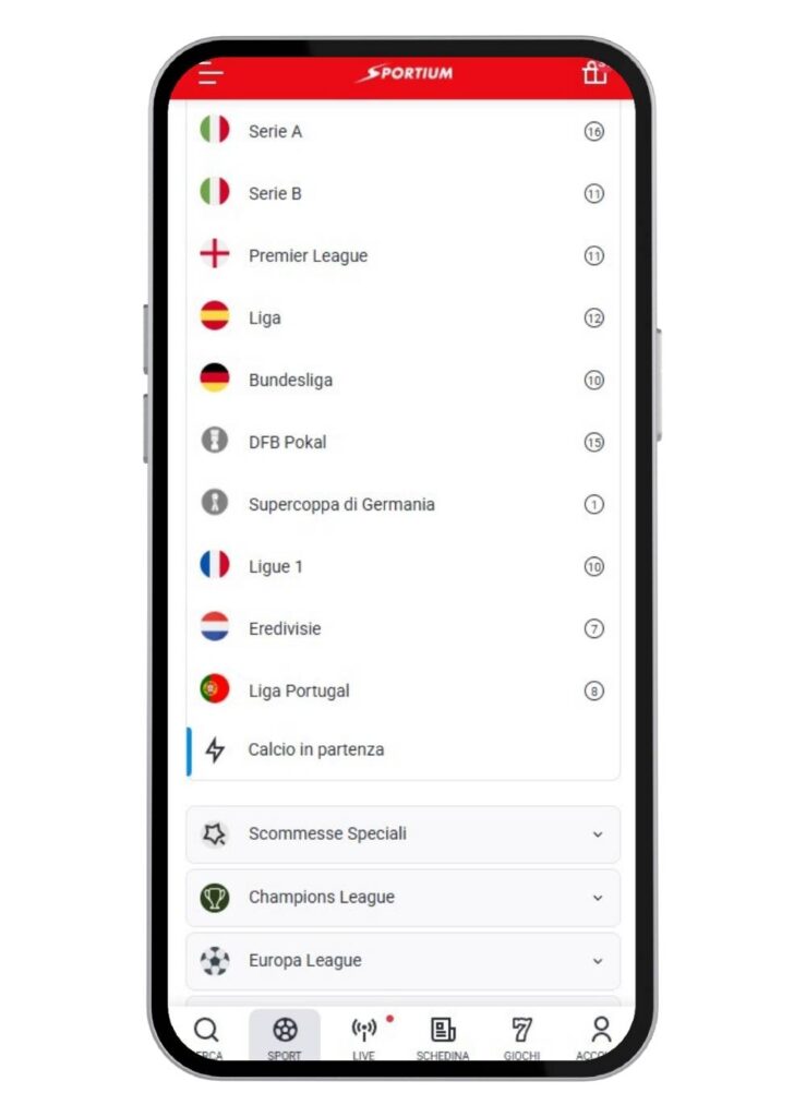 Sportium Mobile Sport