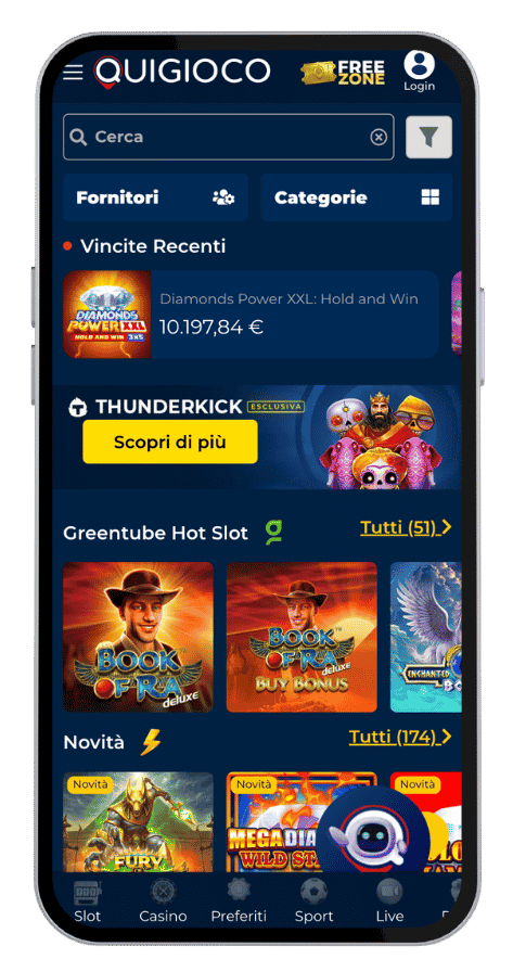 Quigioco casino screenshot