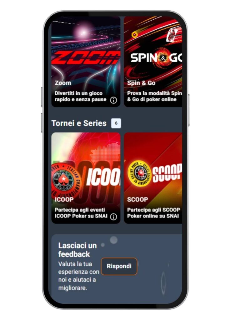 Snai poker mobile