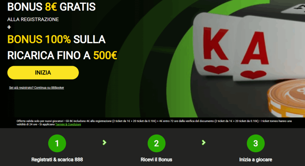 Bonus di 888poker