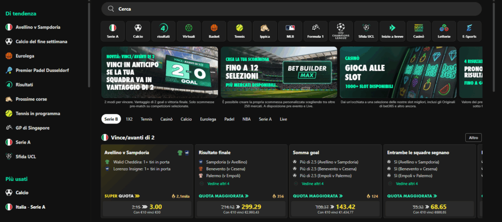 Sito di bet365 scommesse
