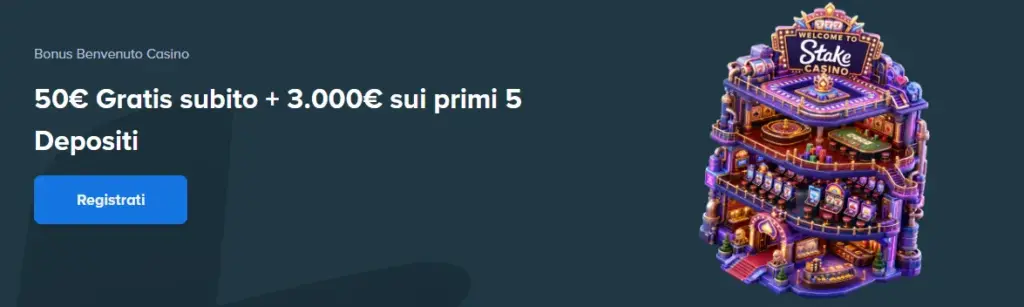 Stake bonus senza deposito